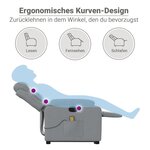 vidaXL Fauteuil de massage inclinable Gris clair Tissu
