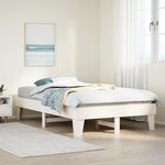 vidaXL Cadre de lit sans matelas blanc 120x200 cm bois de pin massif