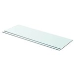vidaXL Panneaux d'étagère 2 Pièces Verre Transparent 80 x 25 cm
