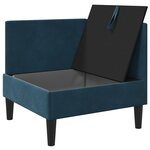 vidaXL Sofa avec rangement Bleu Velours