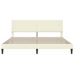 vidaXL Cadre de lit Crème 200 x 200 cm Tissu en velours côtelé