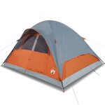 vidaXL Tente familiale à dôme 6 personnes orange imperméable