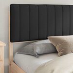 vidaXL Cadre de lit avec tête de lit rembourrée Noir 180 x 200 cm