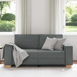 vidaXL Canapé 2 places Gris foncé 180x78x84 cm Tissu
