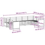 vidaXL Ensemble de canapés d'extérieur 7 pc Naturel
