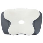 vidaXL Coussin pour le cou Blanc 58 x 37 5 x 12 cm Polyester