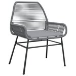 vidaXL Set de salle à manger de jardin 7 pièces avec coussins en poly rattan gris