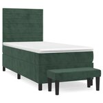 vidaXL Sommier à lattes de lit et matelas Vert foncé 80x200 cm Velours