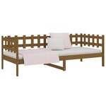 vidaXL Lit de jour Marron miel 80x200 cm Bois de pin massif