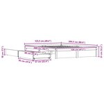 vidaXL Cadre de lit Cire marron 120 x 200 cm Bois de Pin Massif