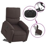 vidaXL Fauteuil inclinable marron foncé tissu