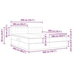 vidaXL Lit de Rangement Gris clair 200 x 200 cm Cuir synthétique