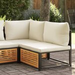 vidaXL Canapé de jardin sans accoudoirs coussins bois massif d'acacia