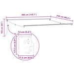 vidaXL Store Rétractable Manuel Rayure Multicolore 300x250 cm