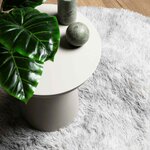 vidaXL Tapis Shaggy à poils longs NAVARRA gris argenté 240x240 cm