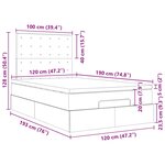 vidaXL Cadre de lit ottoman avec matelas noir 120x190 cm velours