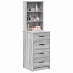 vidaXL Haut Armoire Sonoma gris 40 x 41 x 135 cm Bois d'ingénierie