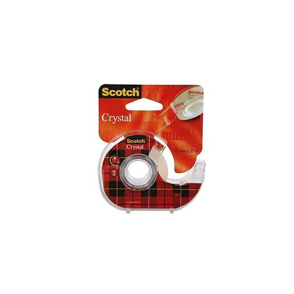 Ruban Adhésif Crystal Transparent 19mmx25m sur dévidoir SCOTCH