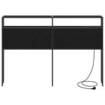 vidaXL Tête de lit de rangement Chêne noir 135 cm Bois d'ingénierie