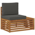 vidaXL Ensemble de canapés d'extérieur Naturel et Anthracite