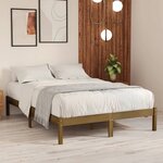 vidaXL Cadre de lit Marron miel Bois de pin massif 200x200 cm