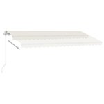 vidaXL Auvent manuel rétractable sur pied 400x350 cm Crème