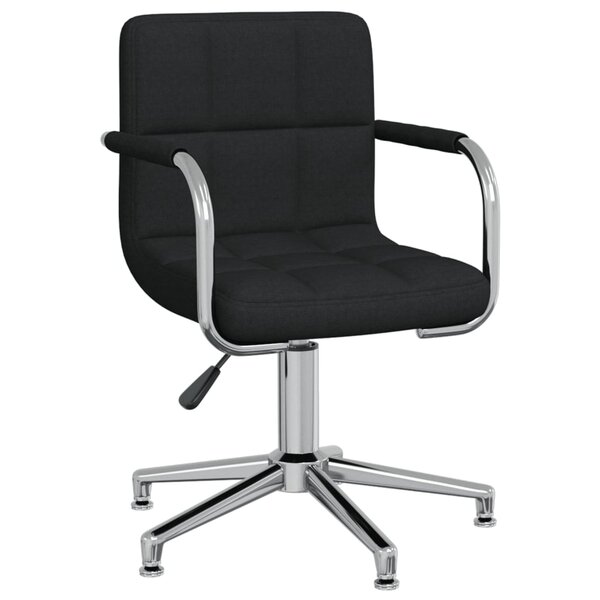 Vidaxl chaise pivotante de bureau noir tissu