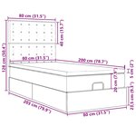 vidaXL Lit ottoman avec matelas noir 80x200 cm similicuir