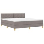 vidaXL Lit à ressorts avec matelas Taupe 180 x 200 cm tissu