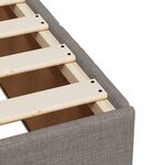 vidaXL Sommier à lattes de lit avec matelas Taupe 140x200 cm Tissu
