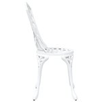 Chaises de jardin vidaXL 2 Pièces Aluminium coulé blanc