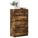 vidaXL Commode Chêne fumé 60x36x103 cm Bois d'ingénierie