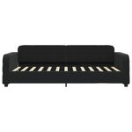 vidaXL Lit de jour avec matelas noir 90x200 cm velours