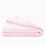 Couverture enfant en microfibre rose - 100 x 150 cm
