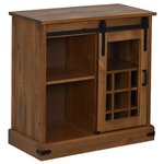 vidaXL Buffet HALDEN avec porte coulissante 80x40x80 cm bois massif