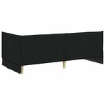 vidaXL Cadre de lit d'angle avec matelas 2 pc Noir 90 x 200 cm Velours