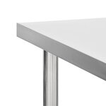 vidaXL Table de travail de cuisine avec roues 100x45x85 cm Inox