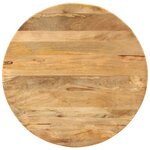 vidaXL Table à dîner Ø110x78 cm Bois de manguier massif et acier