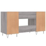 vidaXL Bureau sonoma gris 140x50x75 cm bois d'ingénierie