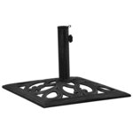 vidaXL Socle de parasol Noir 47x47x33 cm Fonte