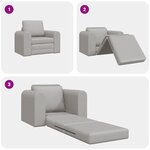 vidaXL Canapé Lit 2-en-1 Gris Nuage 98x71x83 cm Tissu
