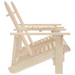 vidaXL Chaises de jardin Adirondack avec table bois de sapin solide