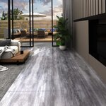 vidaXL Dalles de plancher PVC autoadhésif 5 21 m² 2 mm gris bois mat