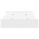vidaXL Cadre de lit avec rangement avec tête de lit Blanc 120 x 200 cm