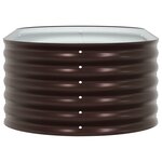 Jardinère Élevée vidaXL Marron 160x80x44 cm Acier Galvanisé