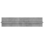 vidaXL Étagères murales 2Pièces Gris béton 80x11 5x18cm bois d'ingénierie