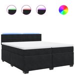 vidaXL Sommier à lattes de lit et matelas Noir 200x200 cm Velours