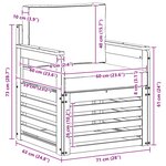 vidaXL Canapé d’extérieur Bois d'acacia massif et polyester Naturel