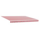 vidaXL Auvent Rétractable Rouge et blanc 400 × 300 cm Polyester