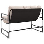 vidaXL Banc de jardin avec coussin taupe 113 cm acier